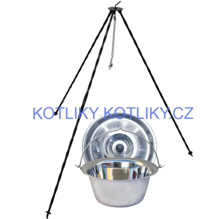 Nerezový kotlík 10 L INOX + poklice + stojan CLASSIC