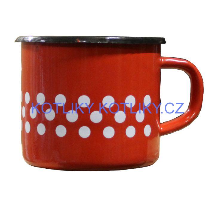 Smaltovaný hrnek 1 L (tečky)