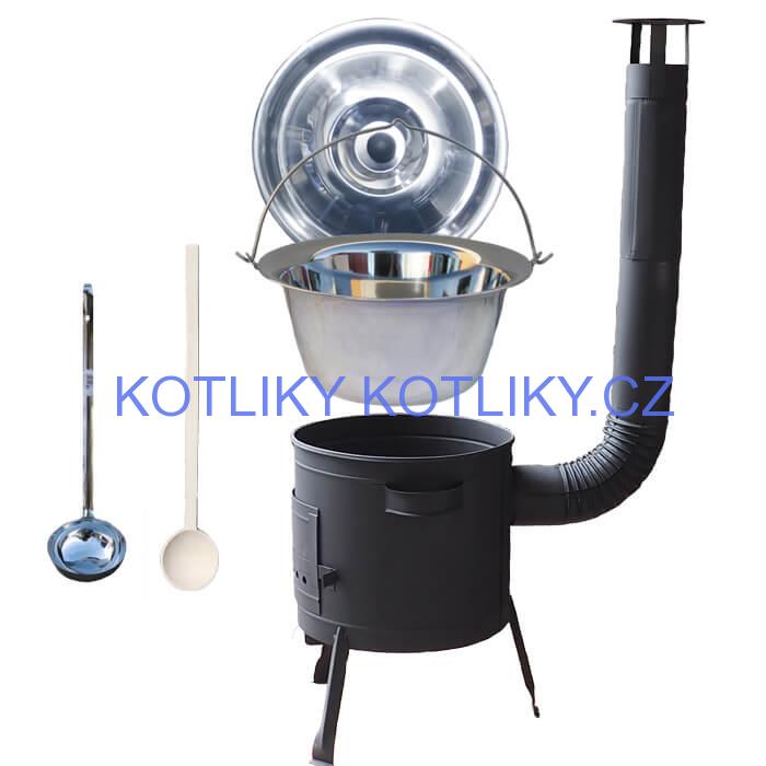 Kotlíkový gulášový set 42 PLUS 600 + nerezový kotlík 22 L (0,8 mm)
