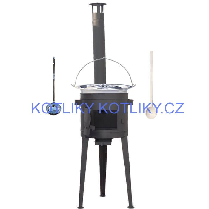Kotlíkový gulášový set 42 PLUS 600 + nerezový kotlík 22 L (0,8 mm)