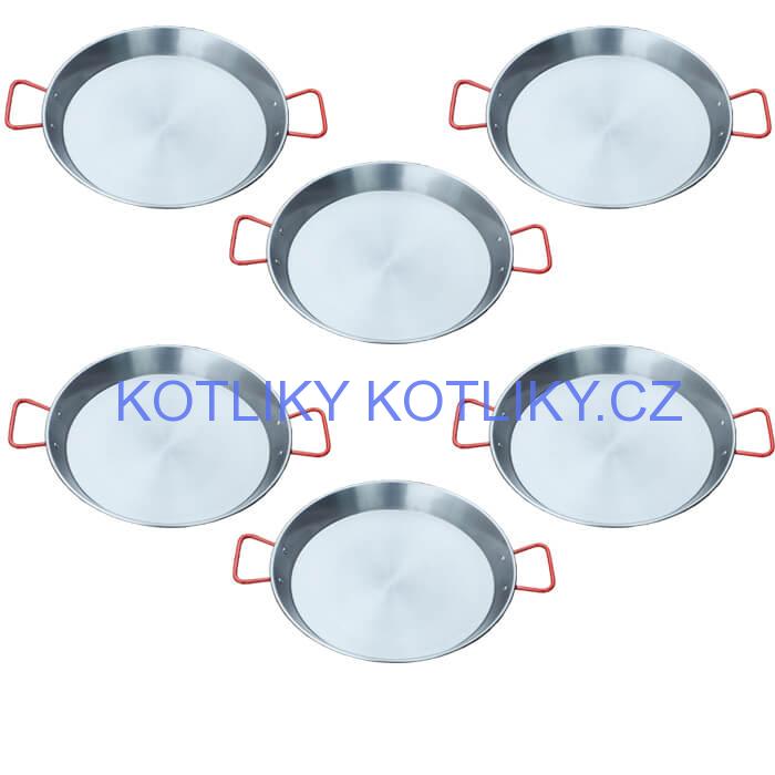 Paella Tapas catering 24 cm - 6 ks ocelových pánví