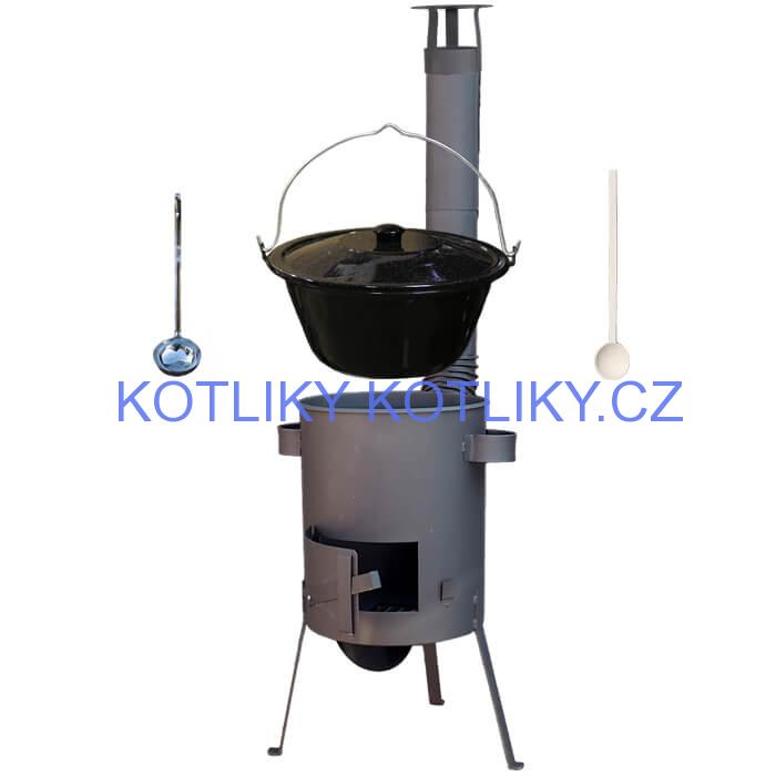Smaltovaný kotlík 30 L + žáruvzdorná kotlina 45 PLUS 600 4 MM