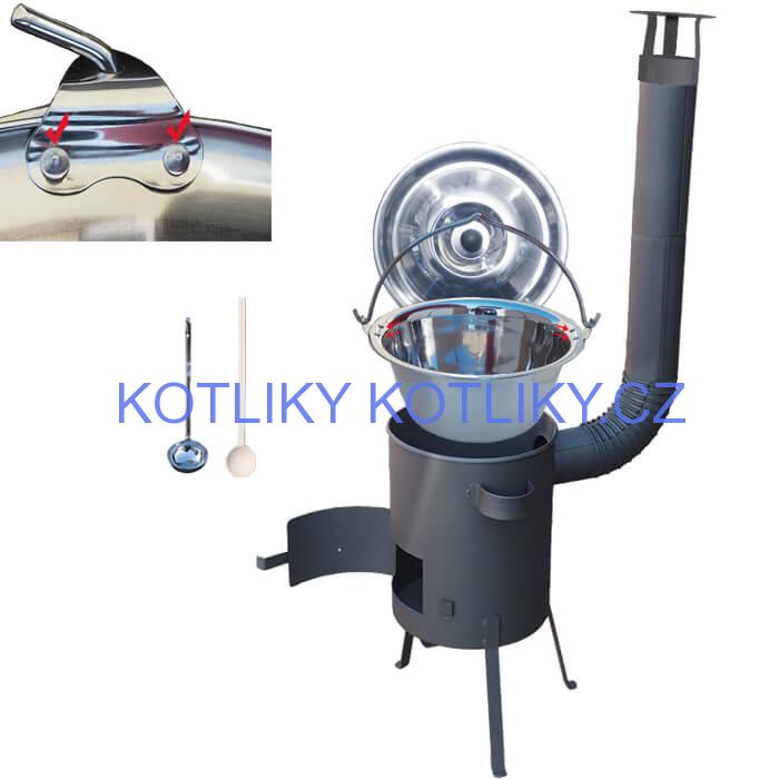 Nerezový kotlík 30 L (0,8 mm) + žáruvzdorná kotlina 45 PLUS 600 4 MM