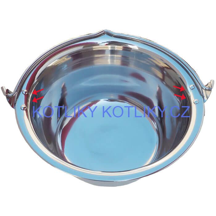 Nerezový kotlík 20 L (0,8 mm) s nýty