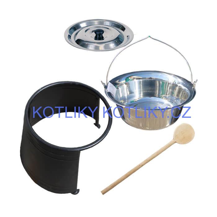 Nerezový kotlík 22 L + chránič plamene