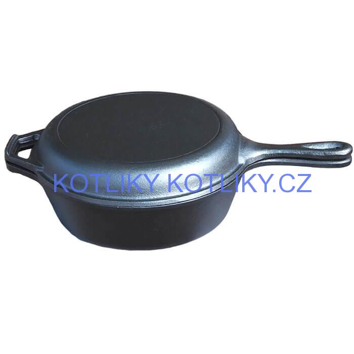 Litinová pánev s poklicí 26,5 cm