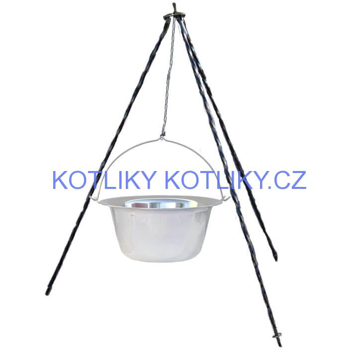 Nerezový kotlík (INOX 0,8 mm) 20 L + trojnožka 1,2 m