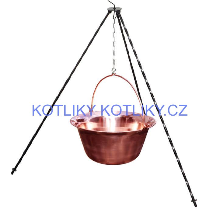 Měděný kotlík 20 L (1,2 mm) + trojnožka 1,2 m