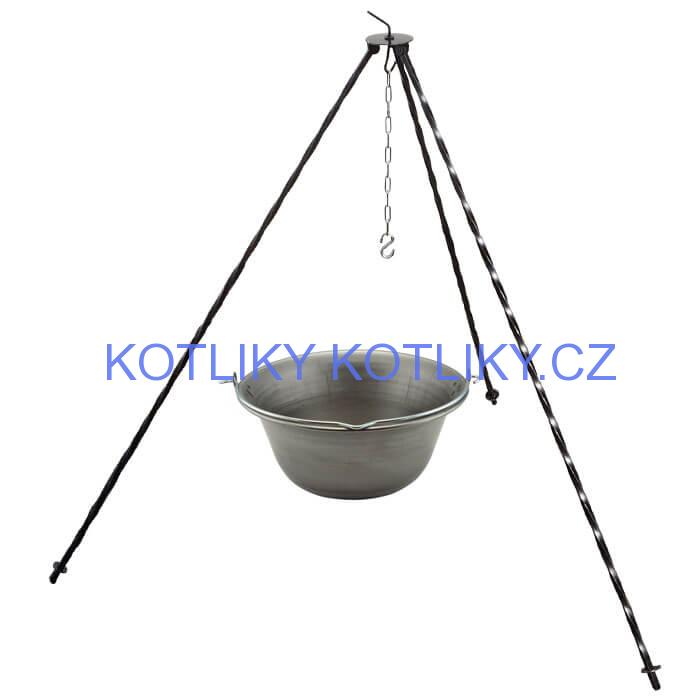 Železný kotlík 6 L (0,75 mm) + trojnožka 1 m