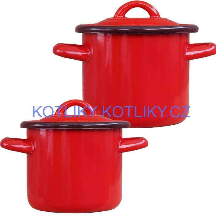 Smaltované hrnce s poklicemi 1 L + 2 L Classic