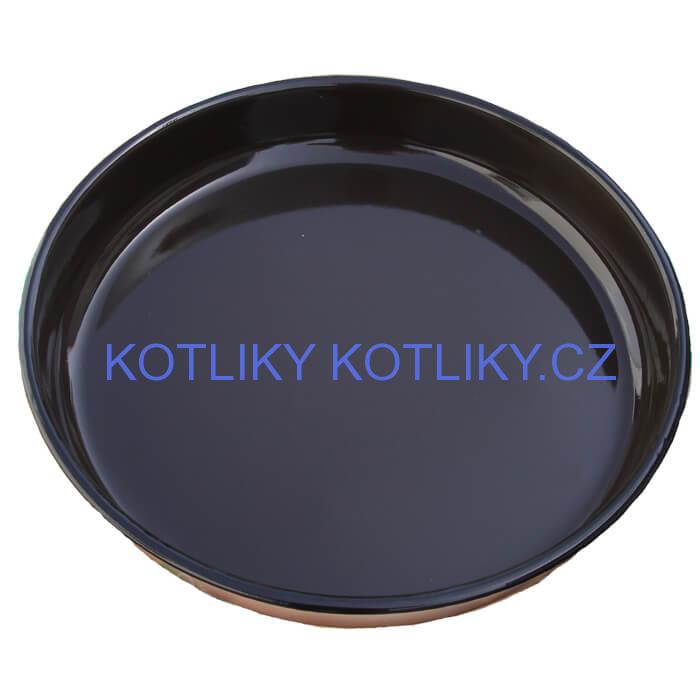 Smaltovaný kulatý pekáč 34 cm, výška 8 cm