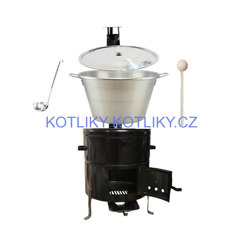 Nerezový kotel 70 L + kovová kotlina 56 cm BIG PARTY