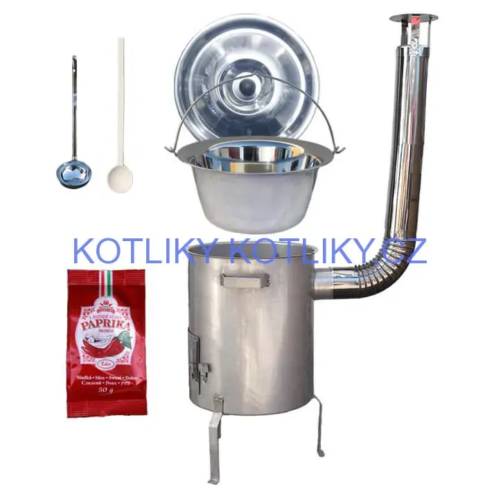 Nerezový kotlík 20 L (1,2 mm) INOX + nerezová kotlina (1,5 mm) 42 cm STRONG EXCLUSIVE
