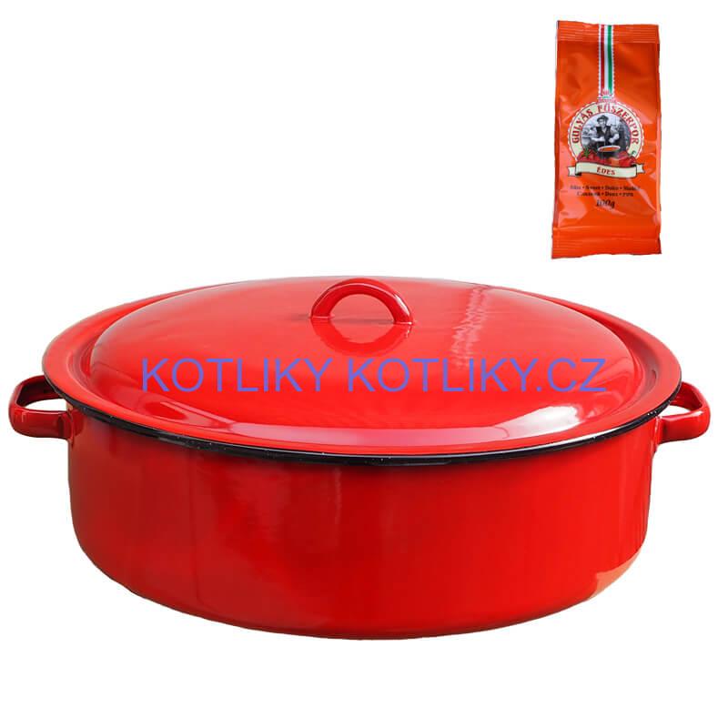 Smaltovaný kastrol s poklicí 20 L CLASSIC + paprikový pepř na guláš