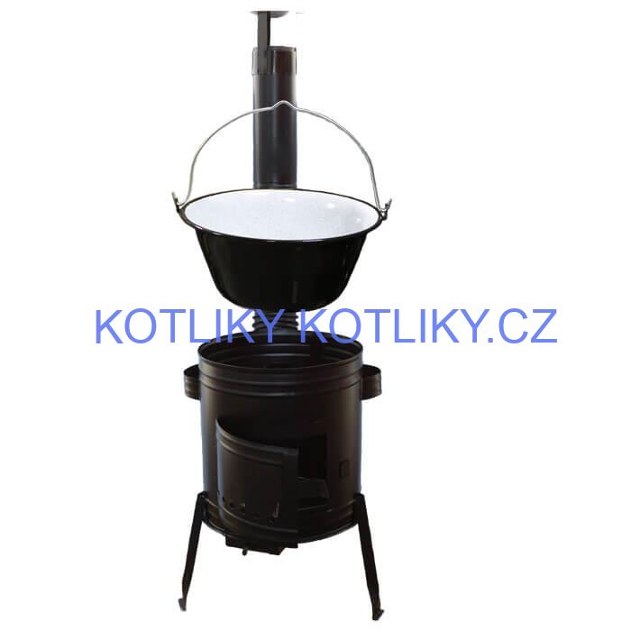 Smaltovaný kotlík 8 L (1,2 mm) + kovová kotlina 31 CLASSIC (KOV) Easy party