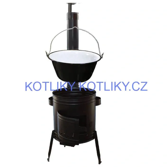 Smaltovaný kotlík 25 L (1,2 mm) + kovová kotlina 42 CLASSIC (KOV) Easy party