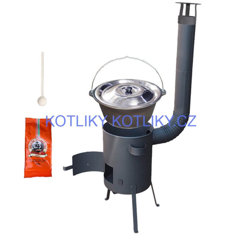 Litinový kotlík 16 L + žáruvzdorná kotlina 36 PLUS 600 4 MM