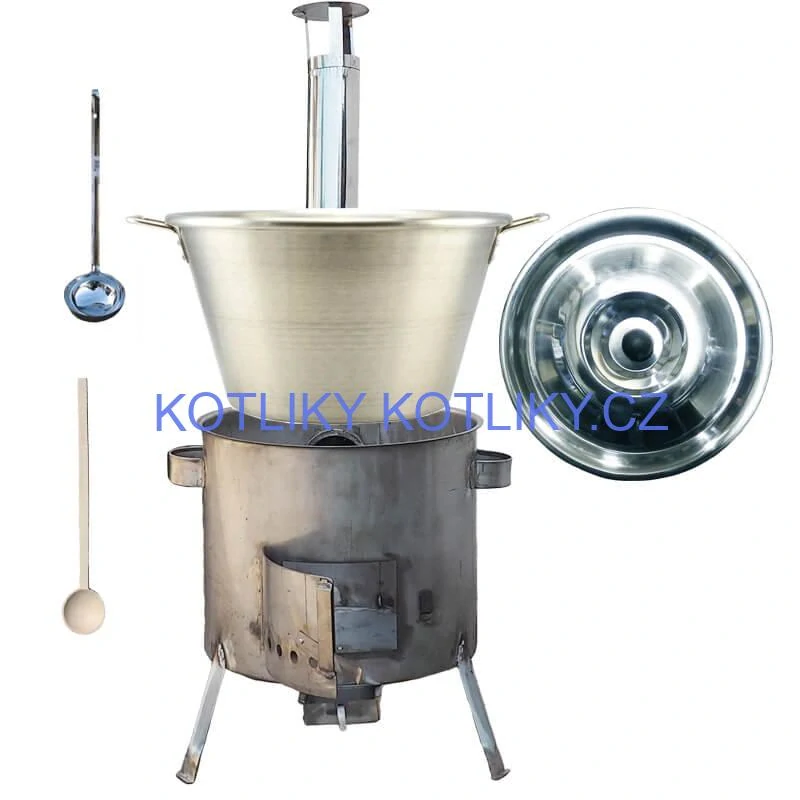 Nerezový kotel 40 L (1,2 mm) INOX + nerezová kotlina 45 cm (1,5 mm) STRONG CLASSIC