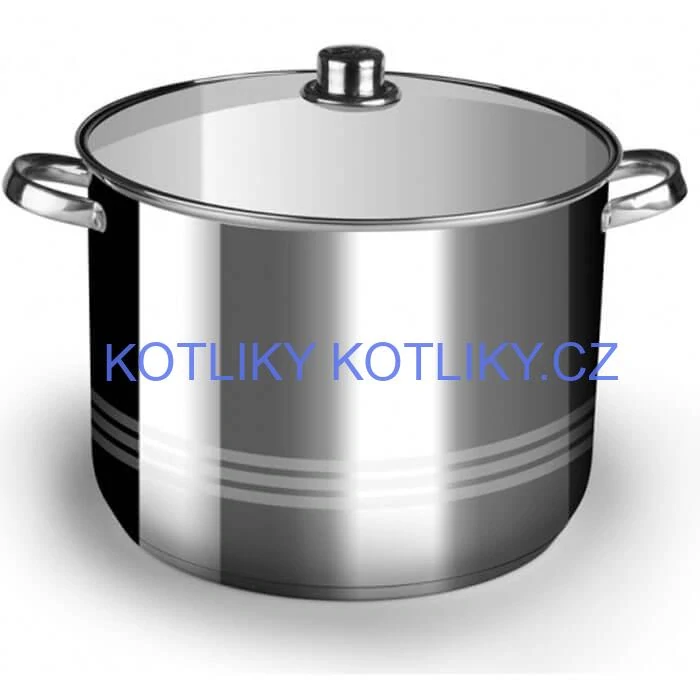 Nerezový hrnec 9 L + skleněná poklice