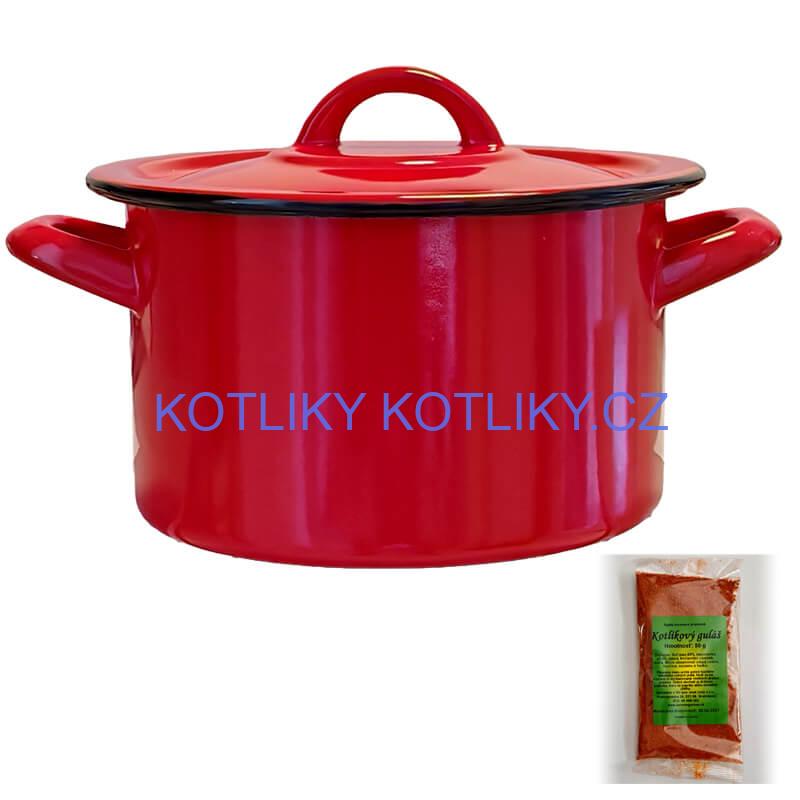 Smaltovaný hrnec s poklicí COMBI 0,7 l + směs koření na kotlíkový guláš 50 g