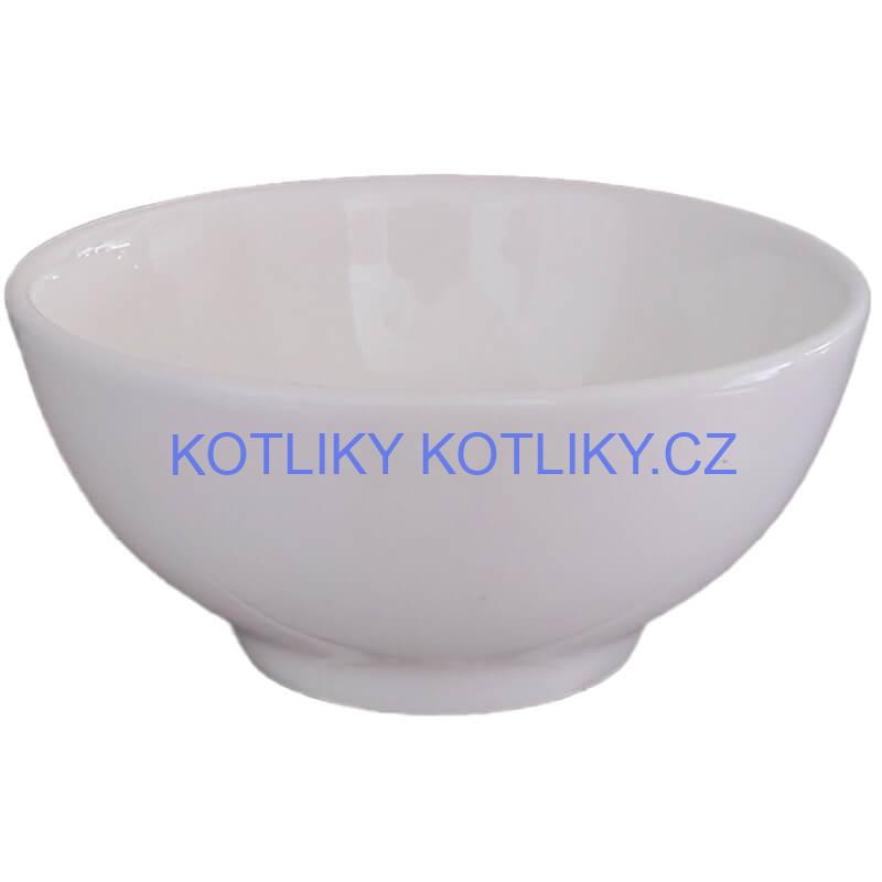 Keramické misky na servírování guláše 15 cm 12 ks bílé
