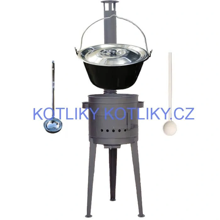 Smaltovaný kotlík 30 L (1,2 mm) + vysoká kotlina 47 cm (2 mm) HODO PLUS 600