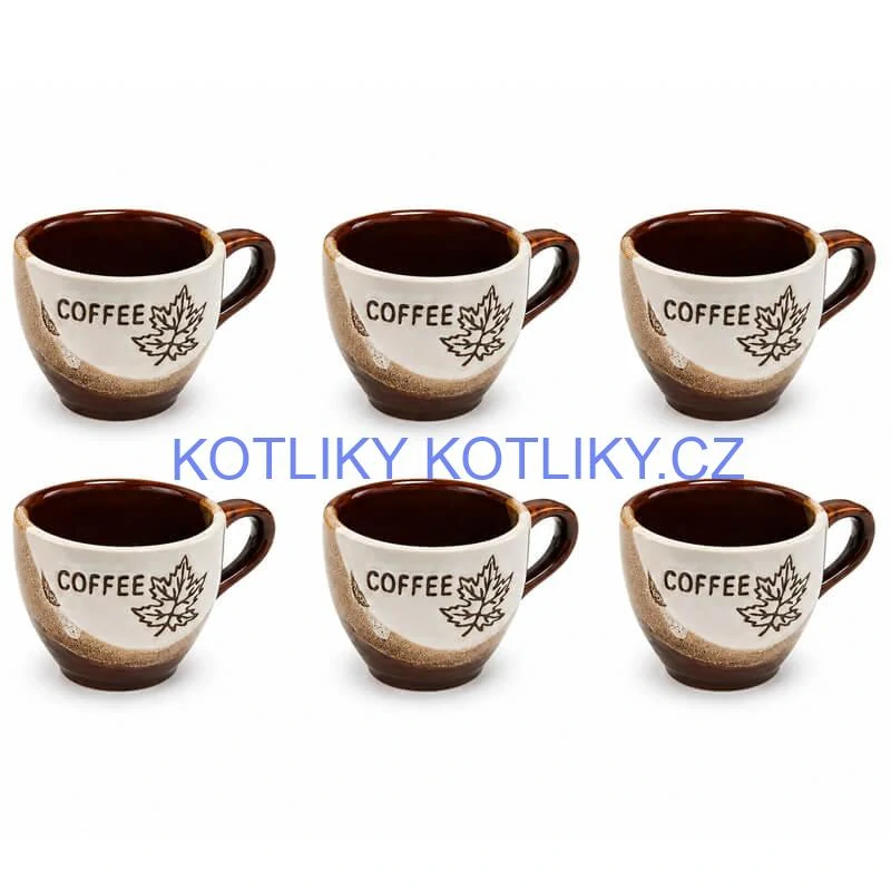 Sada keramických hrnků na kávu 100 ml 6 ks