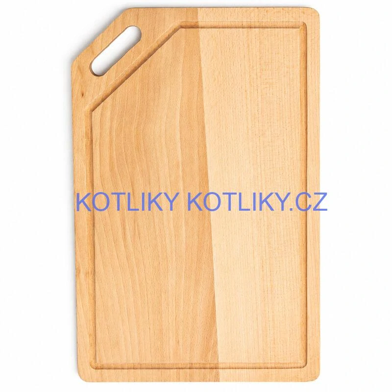 Dřevěná deska na krájení 40×25 cm s drážkou na šťávu
