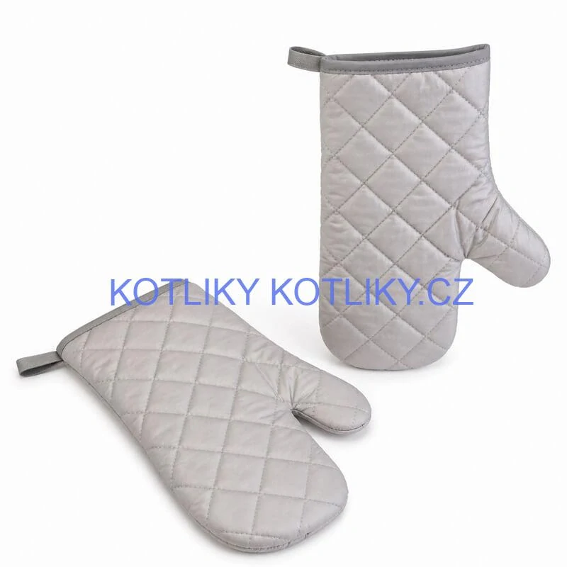 Kuchyňské chňapky šedé 28×15 cm — sada 2 ks