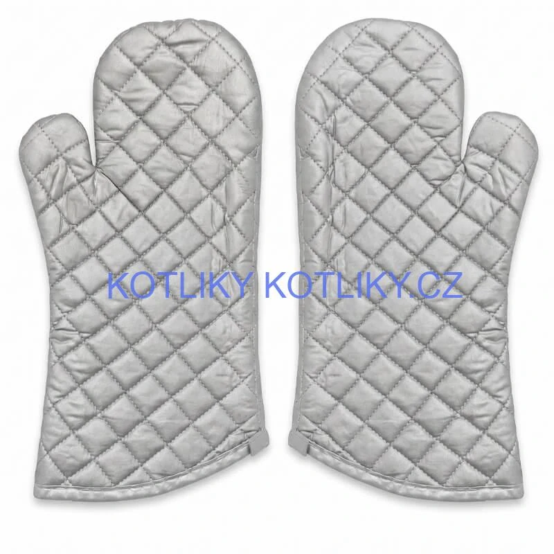 Chňapky stříbrné dlouhé 35 cm — sada 2 ks