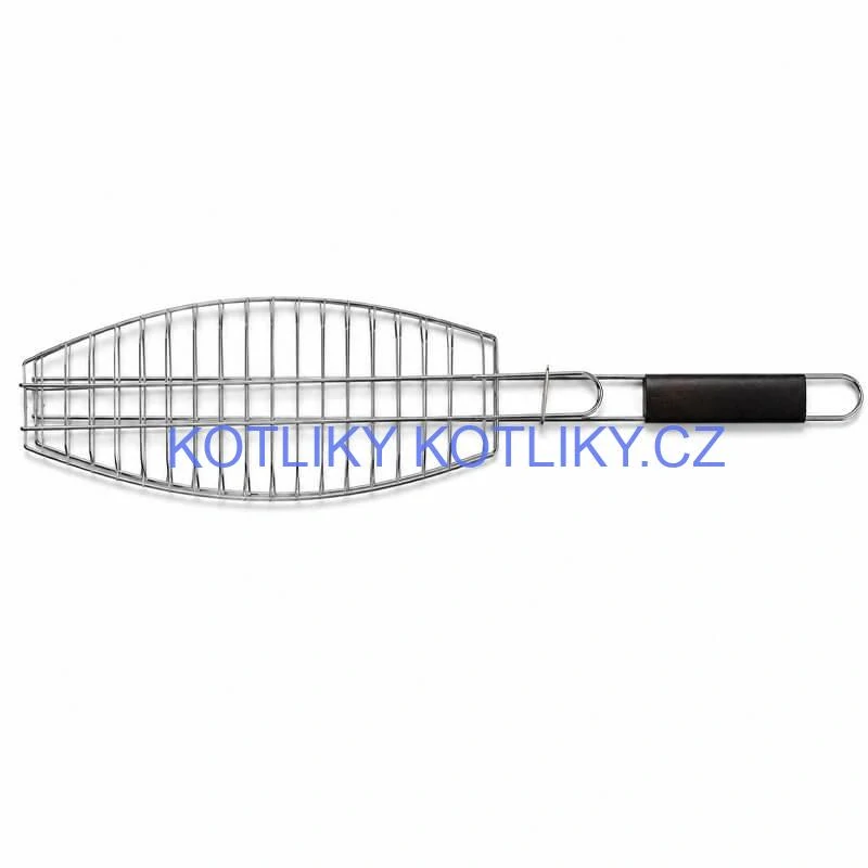 BBQ grilovací rošt na ryby – nerezové grilovací kleště 65 × 15 × 4 cm