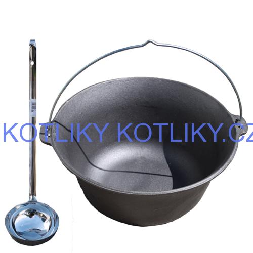 Litinový kotlík 10,8 L + antikórová naběračka