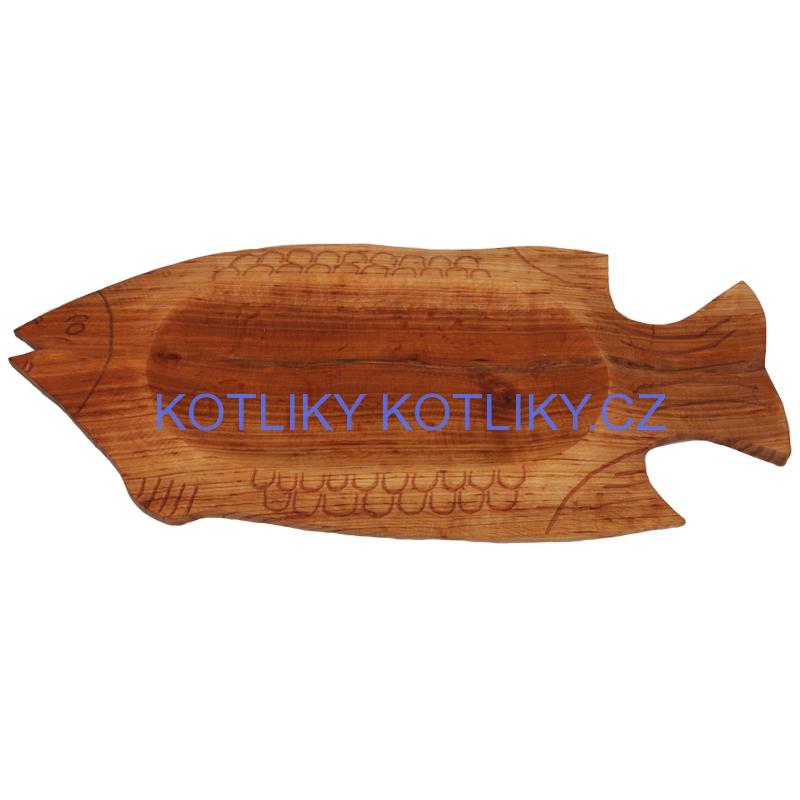 Servírovací dřevěný podnos Ryba