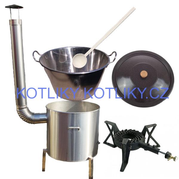 Zabijačkova nerezová souprava 70 L + hořák
