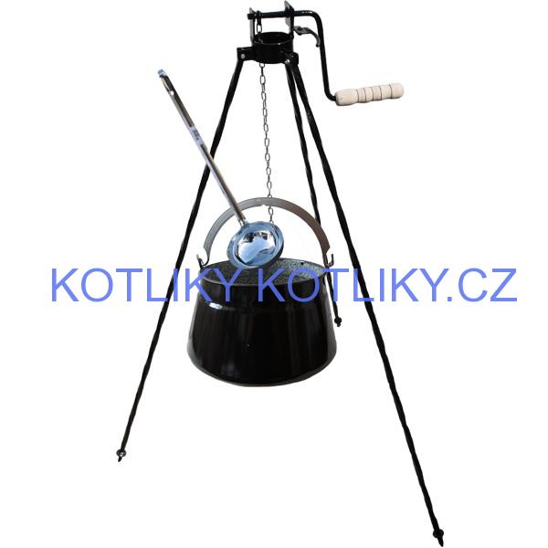 Kotlík na ryby 13 L + trojnožka s kladkou