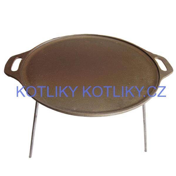 Litinová grilovací pánev s nožičkami