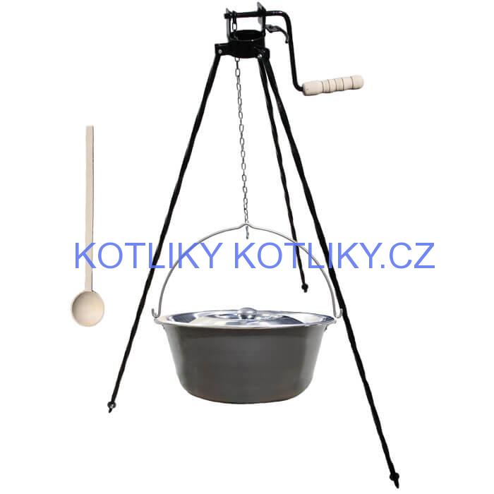 Nerezový kotlík 20 L (1,5 mm) + stojan s kladkou VAR