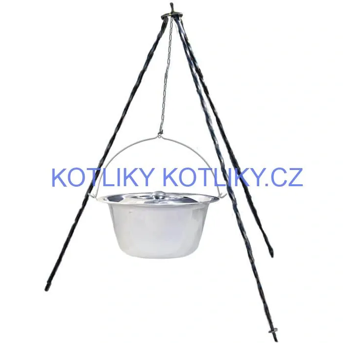 Nerezový kotlík 10 L INOX + poklice + stojan CLASSIC