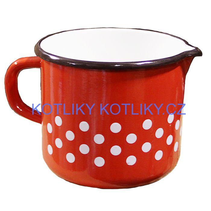Smaltovaný hrnek 1,5 L (tečky)