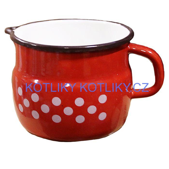 Smaltovaný hrnek s výlevkou 1,5 L