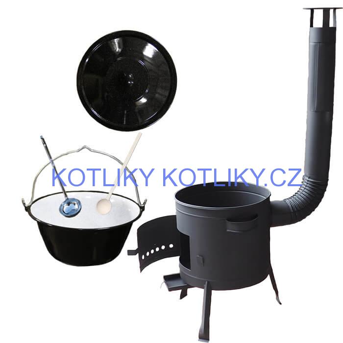 Kotlíkový gulášový set 42 PLUS 600 + smaltovaný kotlík 25 L