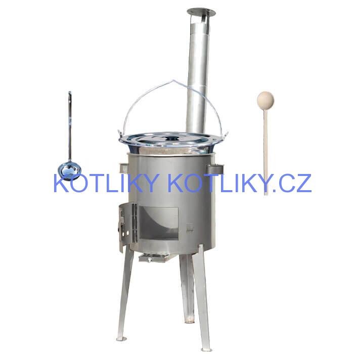 Nerezový kotlík 20 L (0,8 mm) + nerezová kotlina 42 cm LUXUS