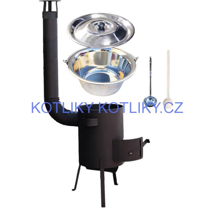 Nerezový kotlík 22 L (0,8 mm) + žáruvzdorná kotlina 42 PLUS 600 4 MM