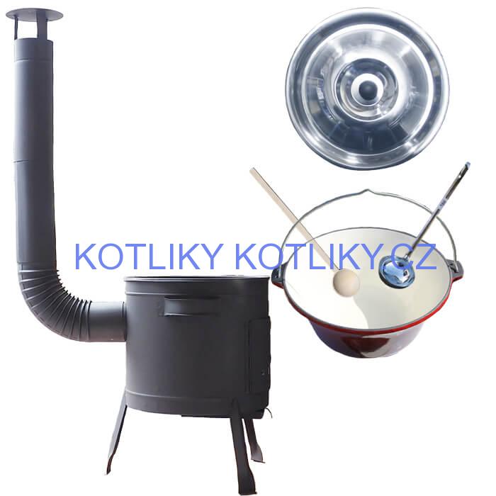 Litinový kotlík se smaltovanou úpravou 16 L + nízká kotlina 36 PLUS 600