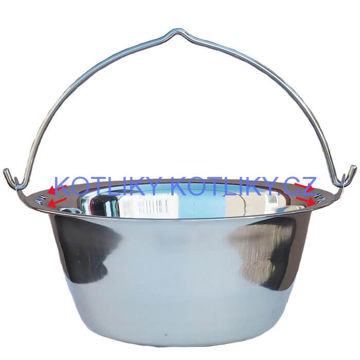 Nerezový kotlík 20 L (0,8 mm) s nýty