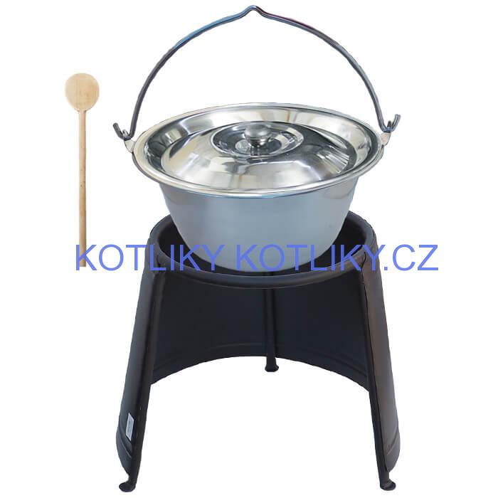 Nerezový kotlík 20 L (1,2 mm) + chránič plamene