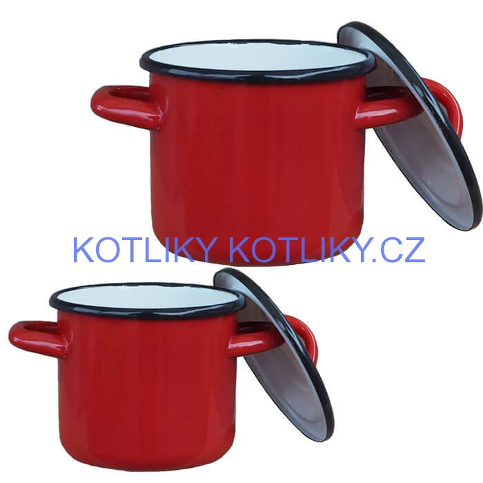 Smaltované hrnce s poklicemi 1 L + 2 L Classic