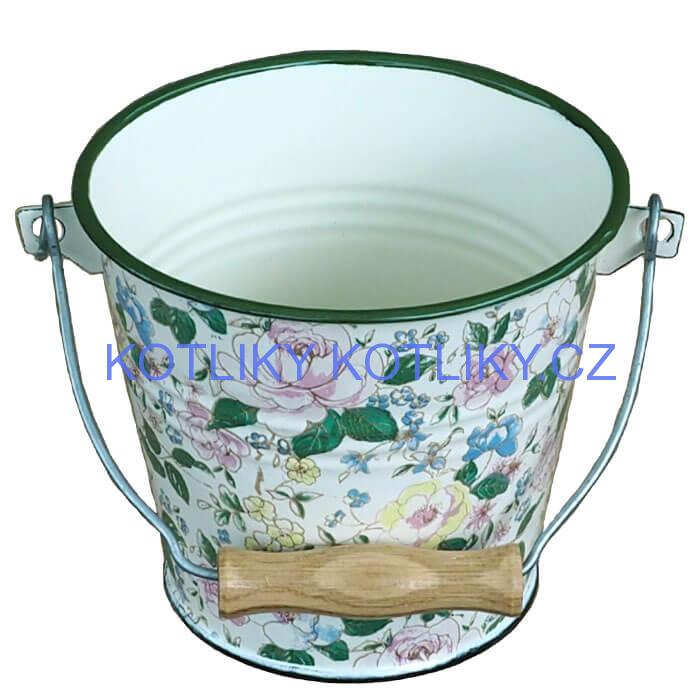 Smaltované vědro 1 L DECOR