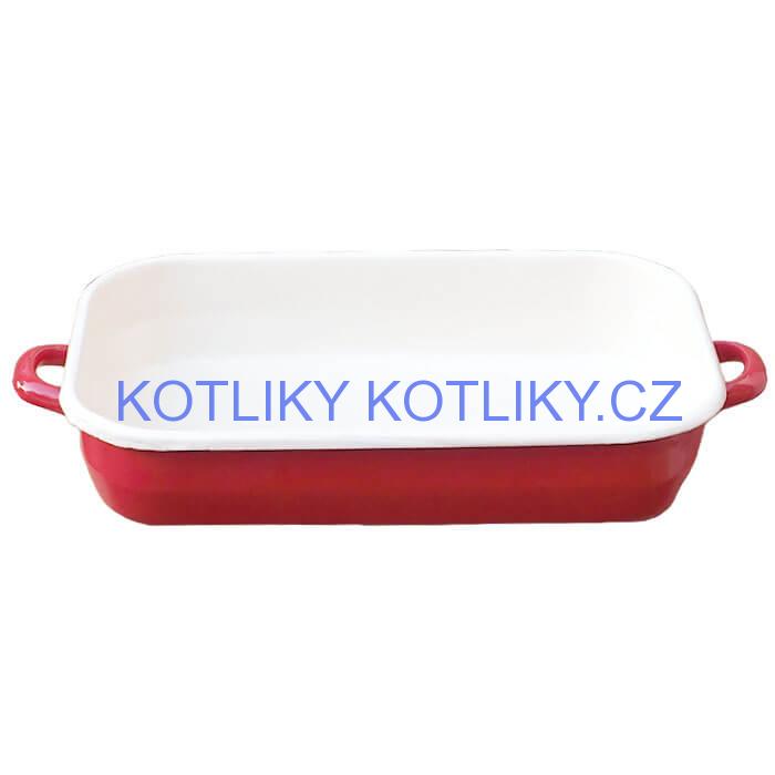 Smaltovaný pekáč 46 x 24 cm ČERVENÝ
