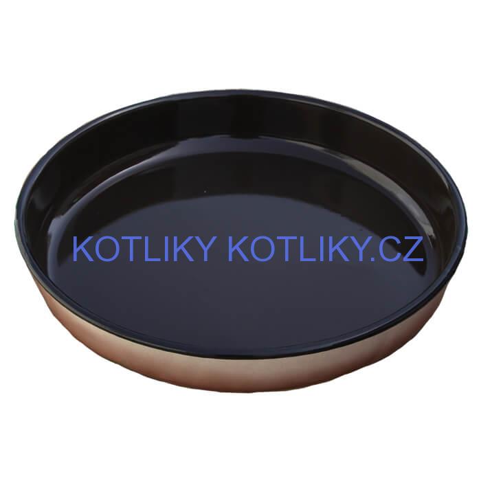 Smaltovaný kulatý pekáč 34 cm, výška 8 cm